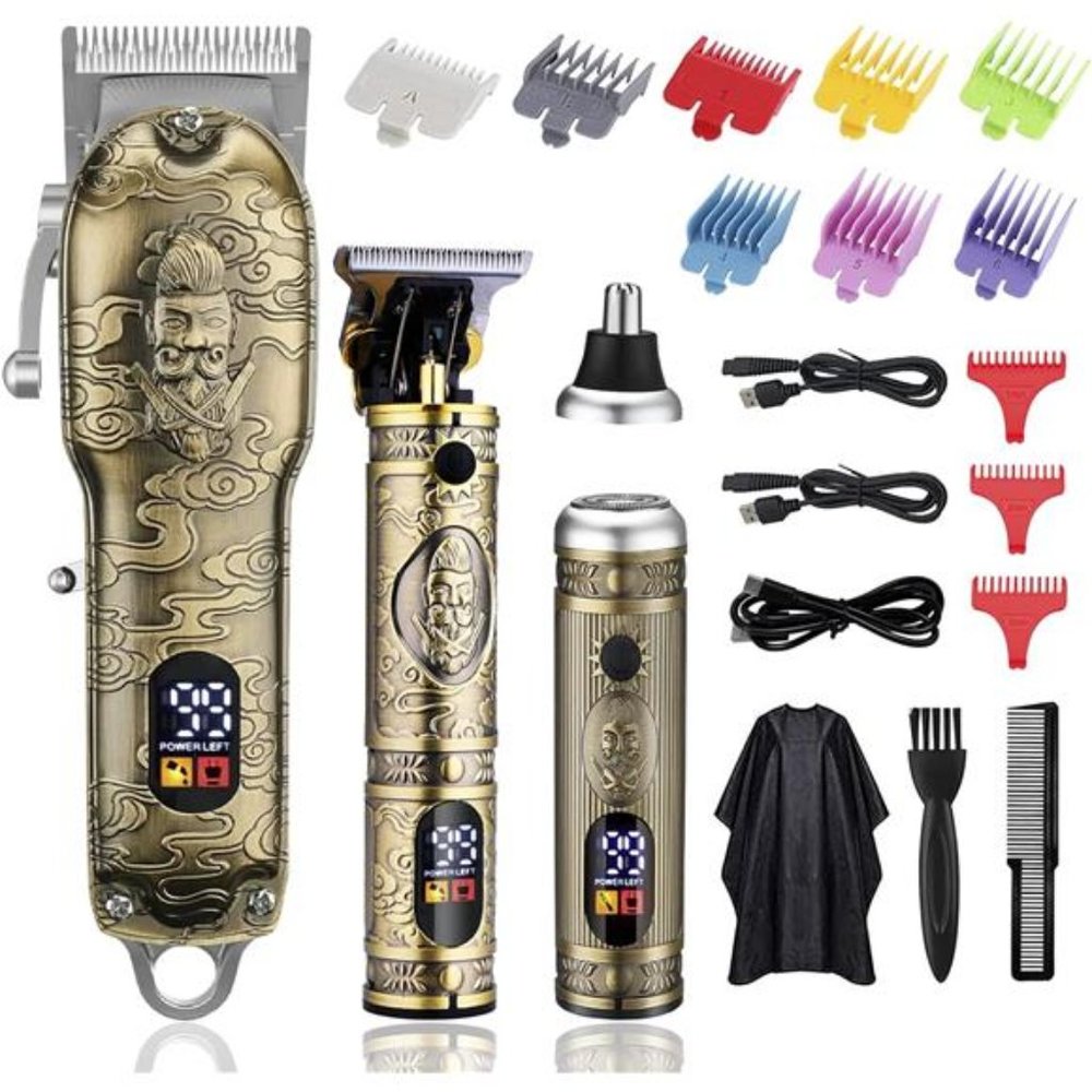 Hair Clippers for Man T-Blade NoseHair Trimmer Set,Professional Cordless Clipper